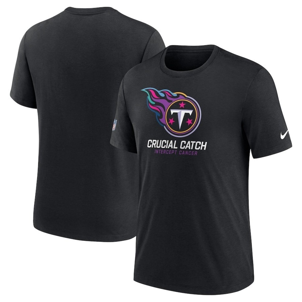 Tennessee Titans Nike‎ Black 2024 NFL Crucial Catch T-Shirt Mens L NWT